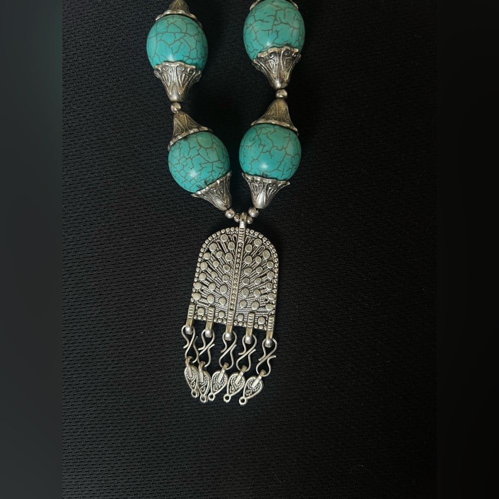 Authentic Turquoise Stone Silver Set - Picture 3 of 6